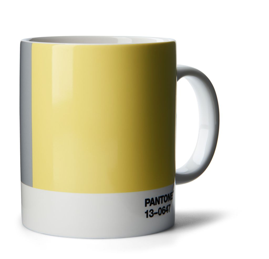 PANTONE Porzellan Becher Kaffeetassen Geschenkbox grau gelb 375 ml 18581