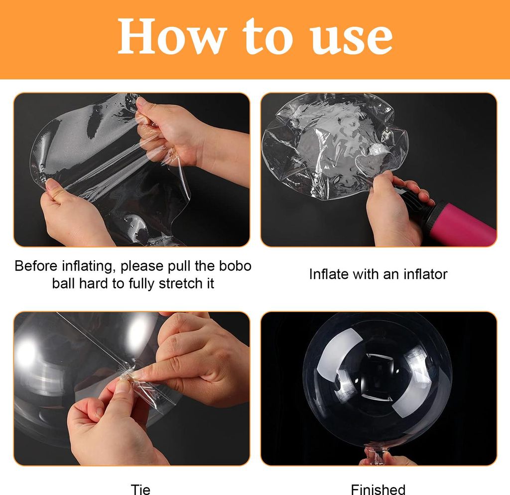 Bubble Ball 24 Stück, 18 Zoll Große Durchsichtige Luftballons, Langlebige Bobo Bälle Für Innen- & Outdoor-Events – Kreative Dekoration Für J...