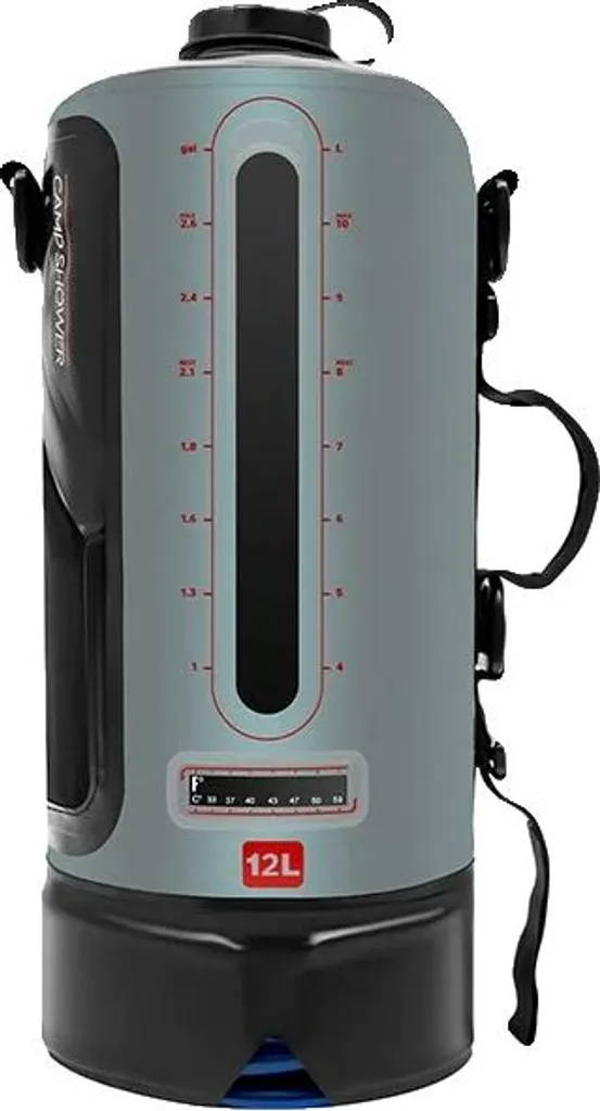 Douche de camping 12L à pression au pied - Modèle Nomade Pro Ultra-Léger