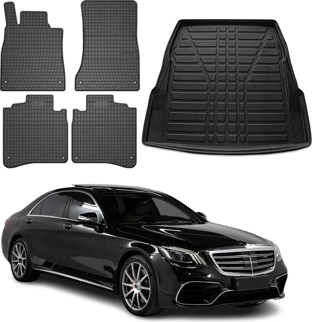 MOTOS Strike Tappetini auto Velours per auto destinato a Mercedes-Benz A Classe W177 dal 2018 si adatta anche alla versione AMG A35 - Standard, Tessuto, Grigio tappetino auto - Provate un nuovo