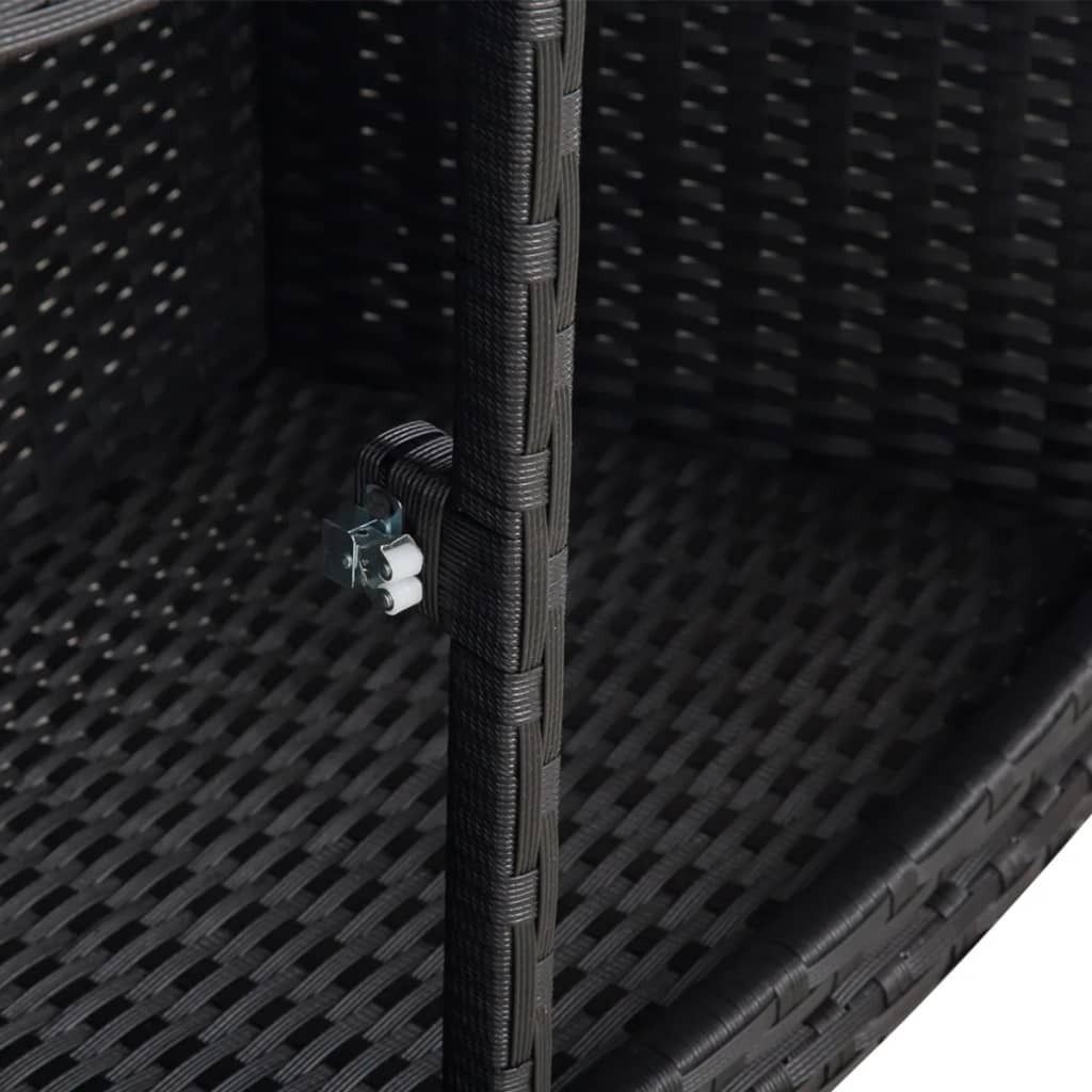 vidaXL Whirlpool-Umrandung Schwarz Poly-Rattan Produktbild 7