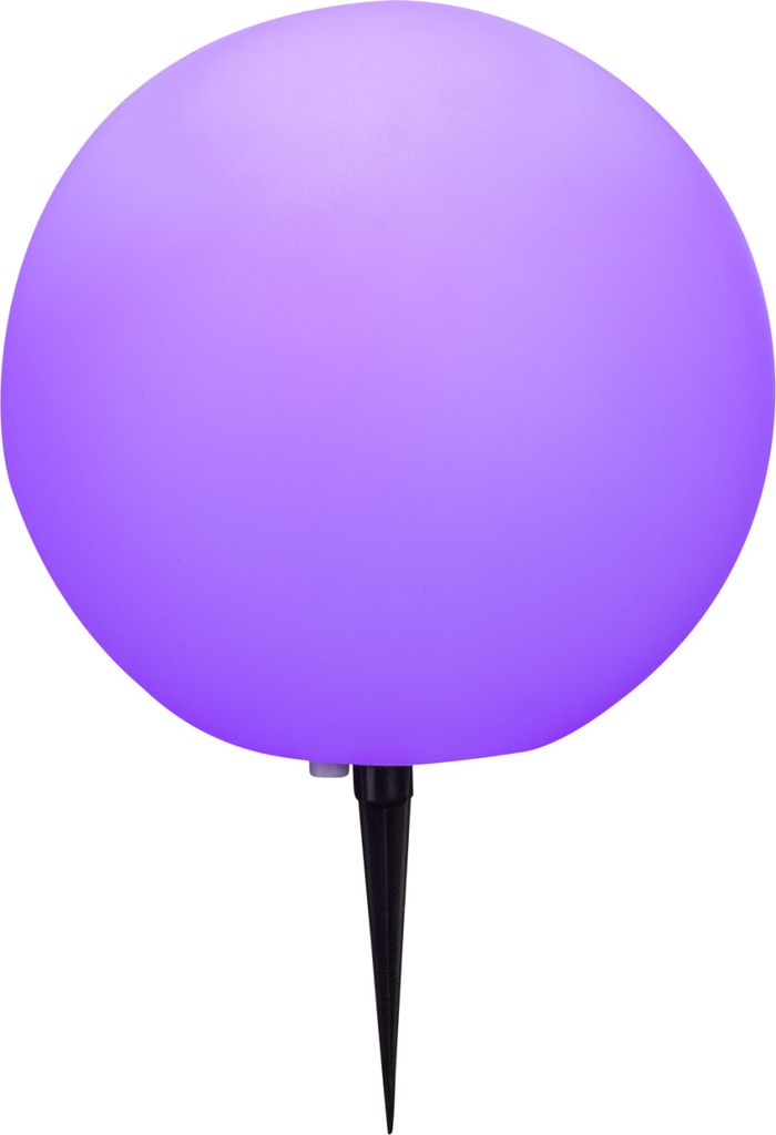 Globo Lighting Außenleuchte Kunststoff weiß, IP44, mit Erdspitz, ø: 300mm, H: 450mm, Länge Zuleitungskabel 5000mm, exkl. 1x E27 30W 230V