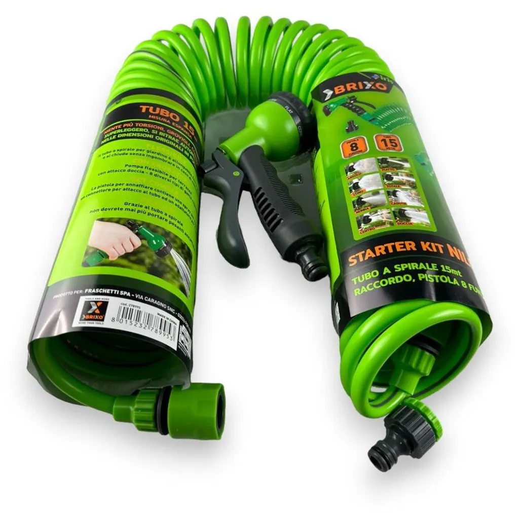 Tuyau d'arrosage extensible 15m Brixo Iris Nilo avec pistolet 8 jets - 7