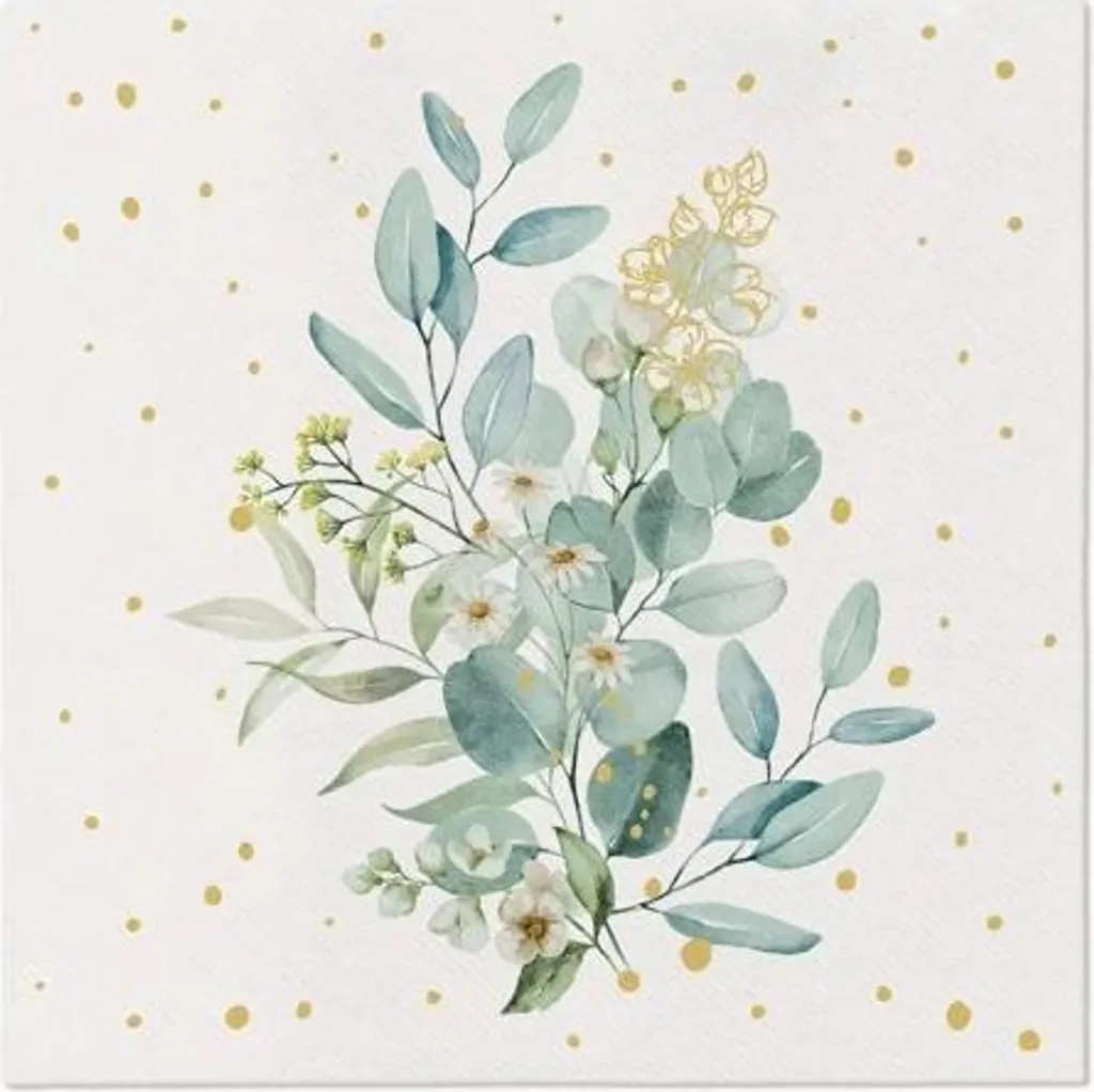 Lingettes 40x40 cm non-tissé eucalyptus - Haute absorption et résistance