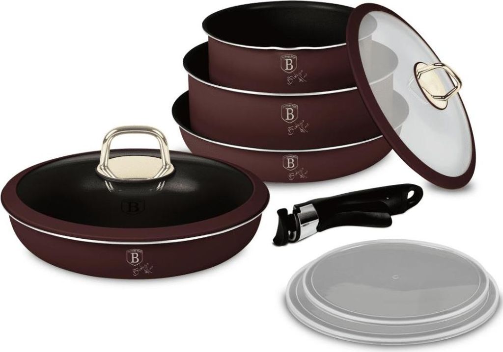 Berlinger Haus Kochtopfset BH-8254 Titanbeschichtung 9 Teile Bordau