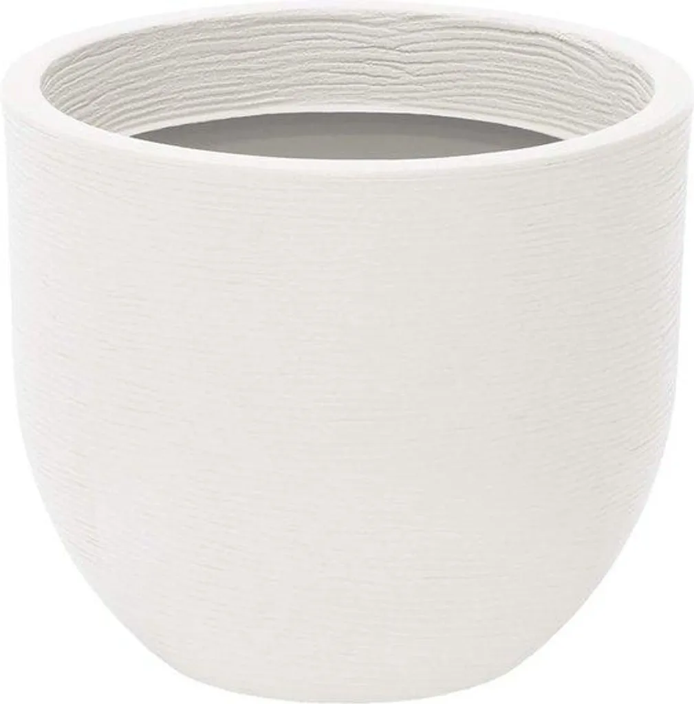 Pot horticole blanc 49,5 cm pour aménagement de terrasse et balcon