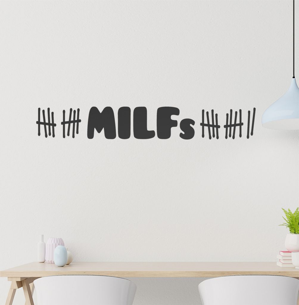 MILFs Wandtattoo in 6 Größen - Wandaufkleber Wall Sticker - Dekoration, Küche, Wohnzimmer, Schlafzimmer, Badezimmer