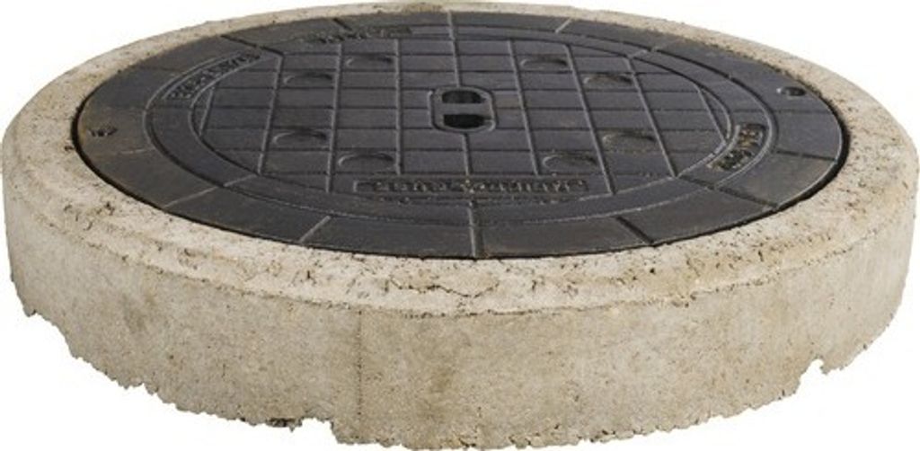 Schachtabdeckung Kl. B 125 ohne Lüftung inkl. Betonring Produktbild 