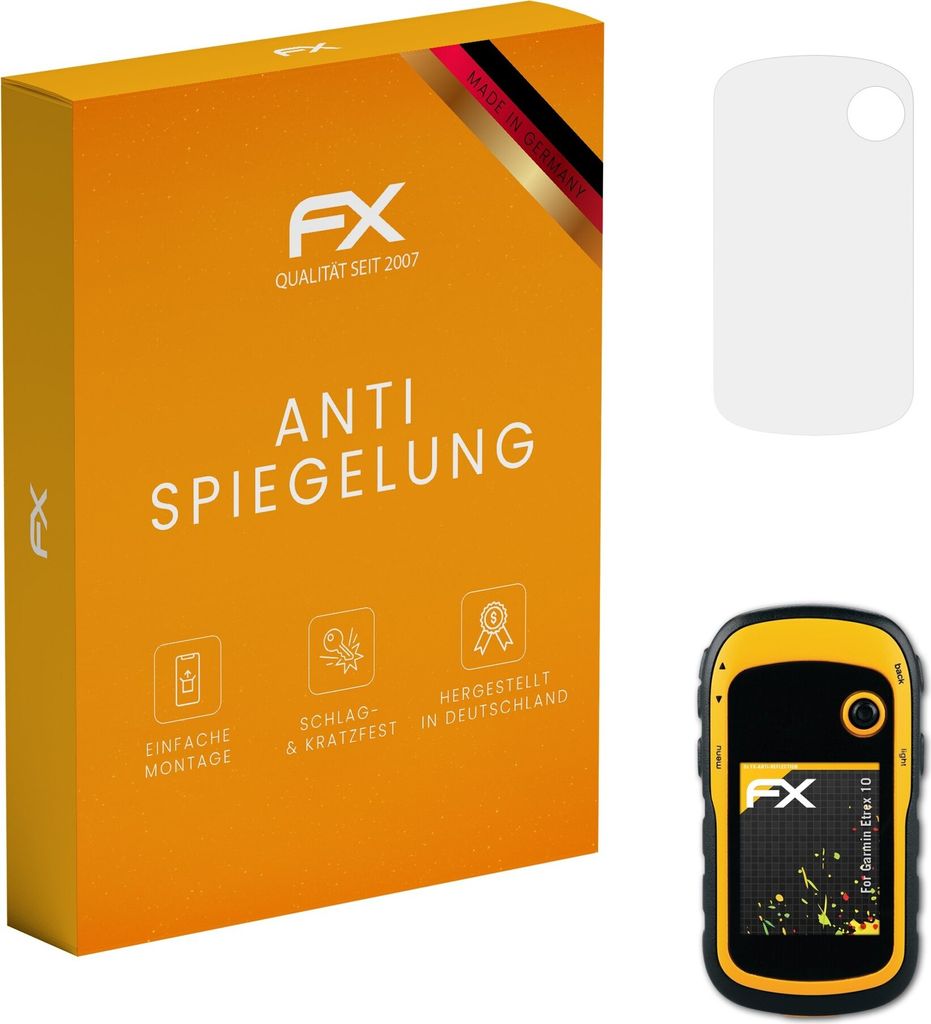 atFoliX FX-Antireflex 3x Schutzfolie kompatibel mit Garmin Etrex 10 Displayfolie