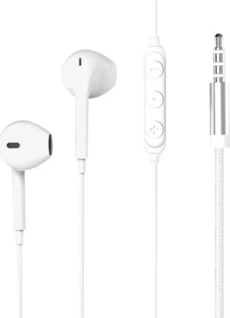 Cuffie FORCE PLAY Bianco Minimal: Jack 3.5mm e Stile Rinforzato
