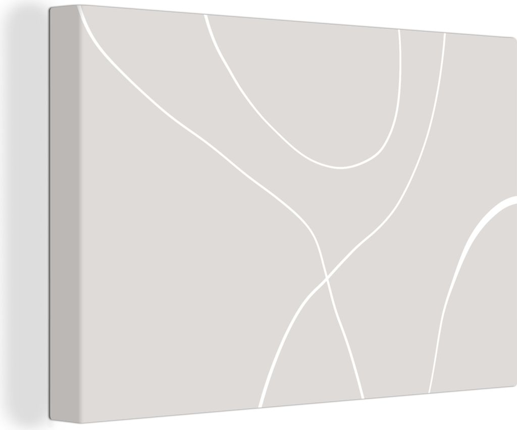 OneMillionCanvasses - Leinwandbilder - 140x90 cm, Linienkunst - Abstrakt - Pastell, Wandbilder Kunstdruck Wanddekoration - Foto auf Leinwand - Ge...