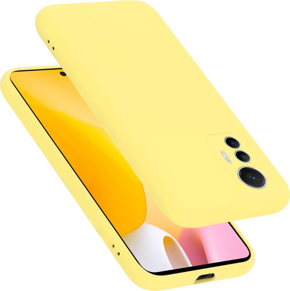 Cadorabo Schutzhülle für Xiaomi 12 LITE Hülle in Gelb Handyhülle Case Cover TPU Etui