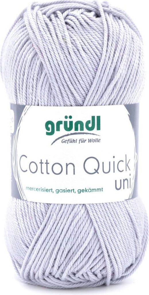 Gründl Wolle Cotton Quick 50 g uni hellgrau