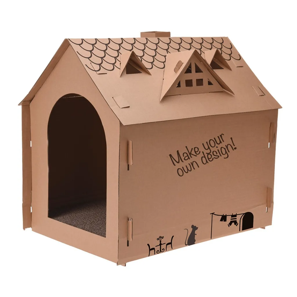 Casetta Gioco per Gatti Pets Collection in Cartone 44x48x36 cm