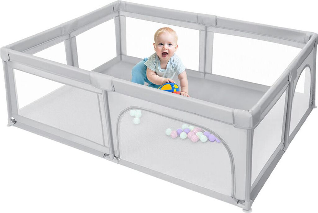 Baby Laufgitter Faltbar,Rutschfester Absperrgitter mit Produktbild 