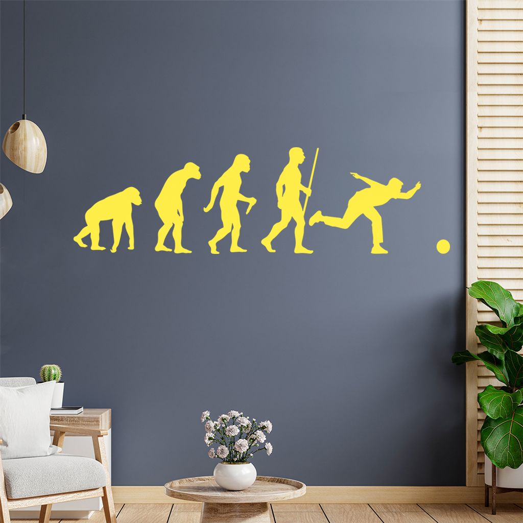 Bowling Kegeln Evolution Wandtattoo Wandaufkleber Wall Sticker - Dekoration, Küche, Wohnzimmer, Schlafzimmer, Badezimmer