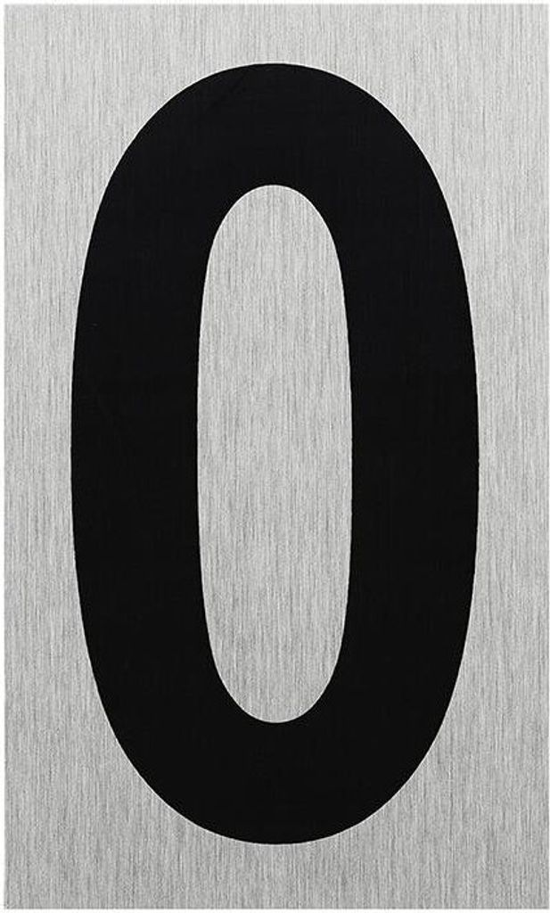 Aluminium-Türschild „0“ 100x60mm