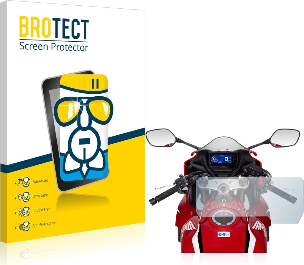 BROTECT Schutzglas für Honda CBR650R 2019-2021 Schutzfolie Panzer Folie Glas Display Schutz klar