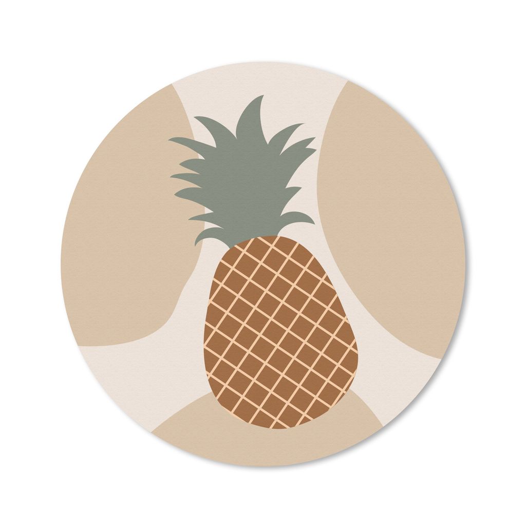 MuchoWow Mauspad Mousepad Obst - Pastell - Ananas - Sommer 30x30 cm - Mousepads - Maus Mat - Pad - Mausunterlage - Tischunterlage - Schreibtischm...