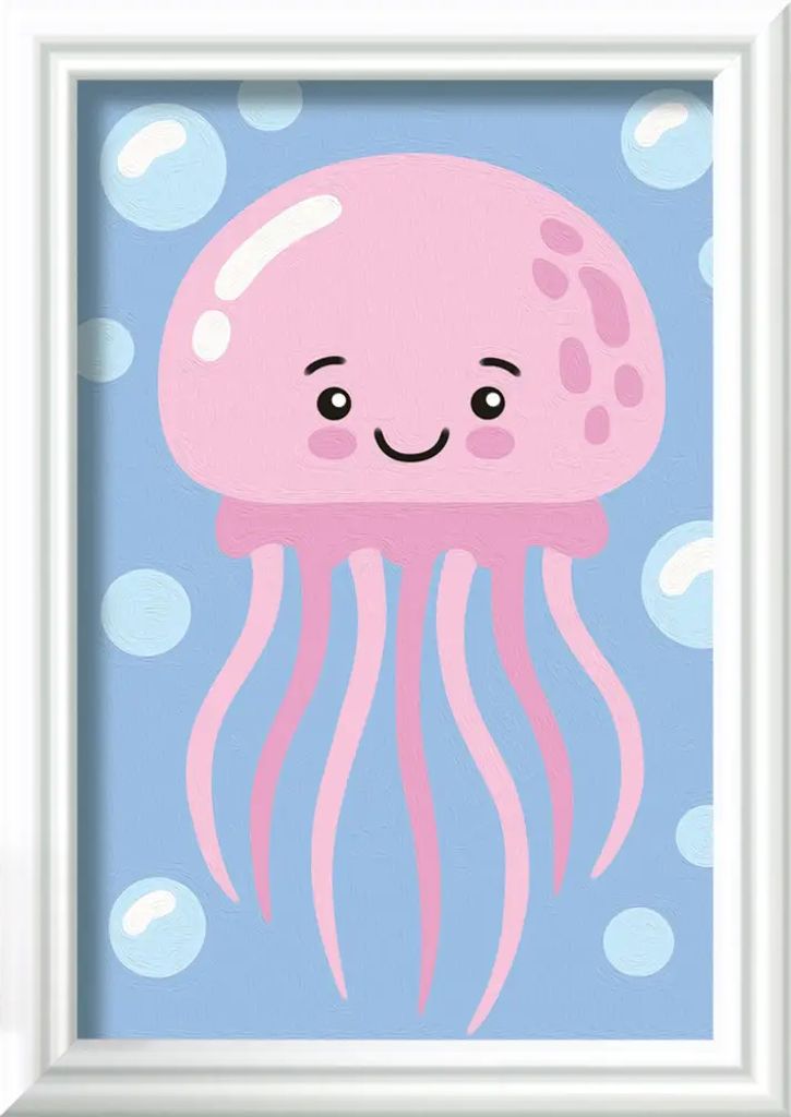 Ravensburger CreArt - Malen nach Zahlen 23948 - Fröhliche Qualle - Kinder ab 7 Jahren