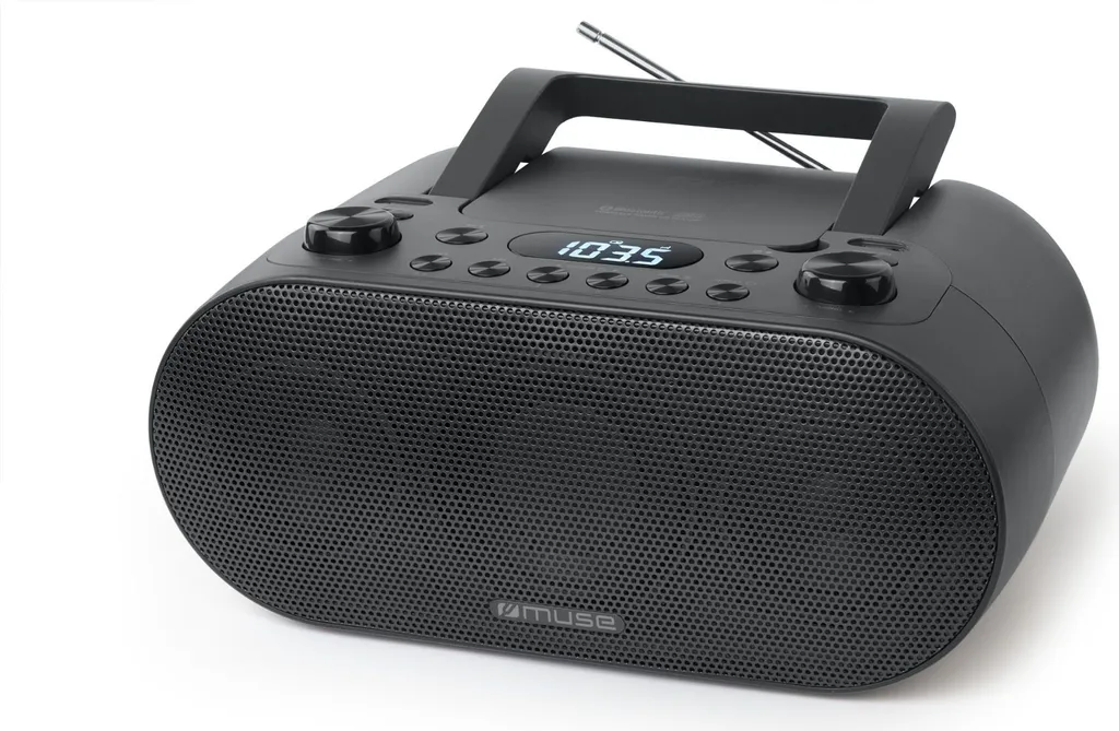 Lettore CD Bluetooth Muse M35BT Nero: Design Compatto e Audio Crystal