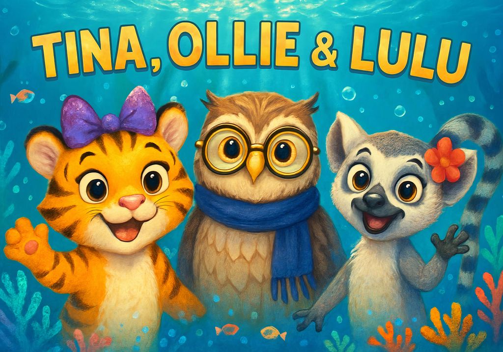 hansepuzzle 111974 - Tina, Ollie und Lulu Puzzle, 260 Teile, Kinder, 41,0 x 28,0cm mit hochwertiger Aufbewahrung, Kartonbox & Beutel