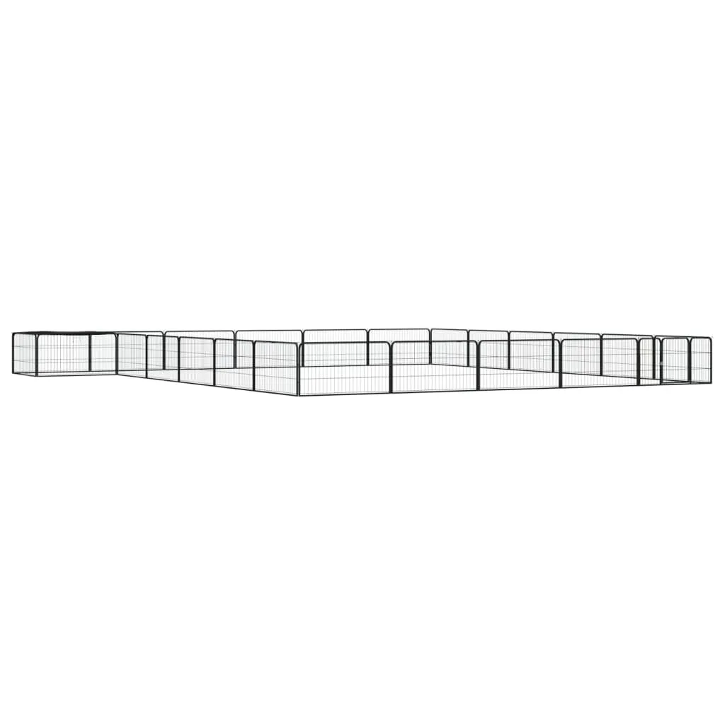 Enclos chiens VidaXL 24 panneaux 100x50 cm pour jardin et terrasse