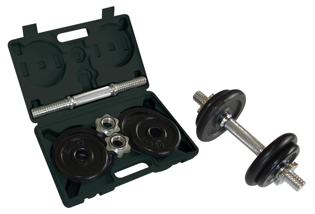 KURZ-HANTELSET 10kg im ABS-Kunststoffkoffer, M-2022