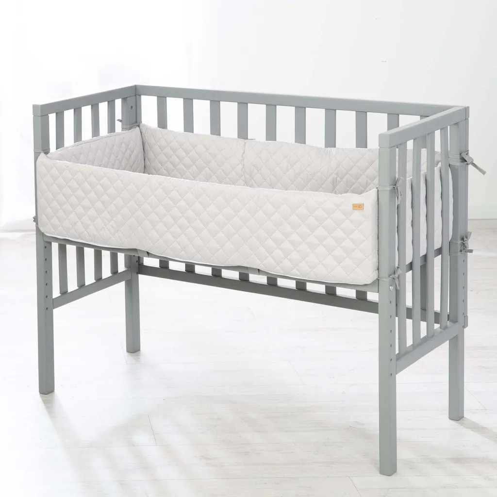 Lit cododo 2 en 1 roba Style gris ajustable pour nuits près de maman - 5