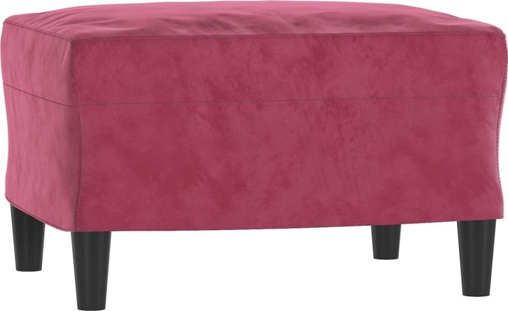 Möbel Fußhocker Weinrot 60x50x41 cm Samt - Sitzhocker CLORIS4143028