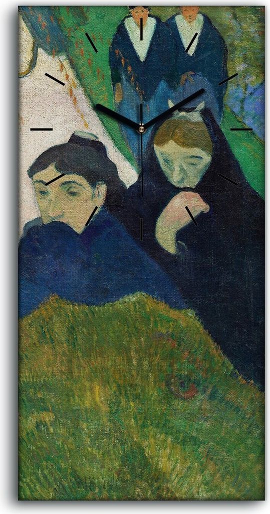 Leinwand Wanduhr Wandkunst Uhr Geräuschlos Kunstdruck 30x60 Arlésiennes - schwarze Hände