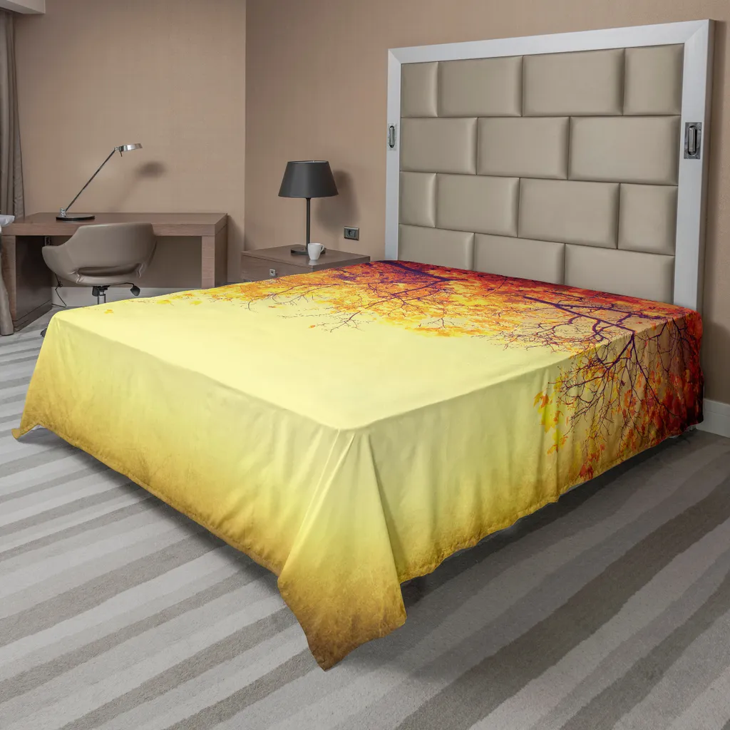 Drap de lit décoratif confortable motif automne bohème 244x205 cm