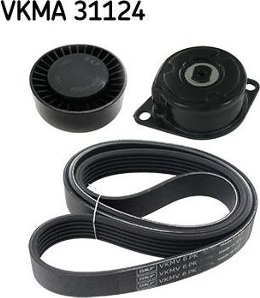 Kit de courroie trapézoïdale SKF VKMA 31124 pour VW Polo et Transporter