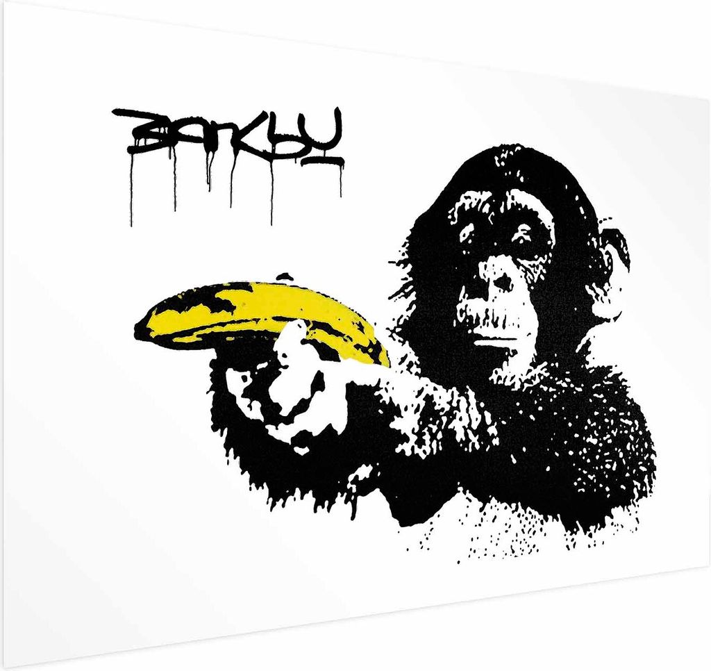 Posterpapier Poster - Banksy: Monkey with a Banana 30x21 cm Streetart i-C-0148-ao-a
