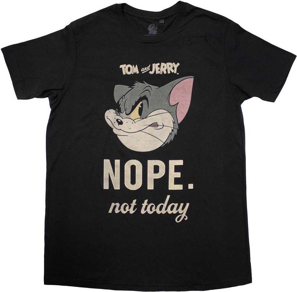 Tom & Jerry - "Not Today" T-Shirt für Herren/Damen Uni RO11357 (S) (Schwarz)