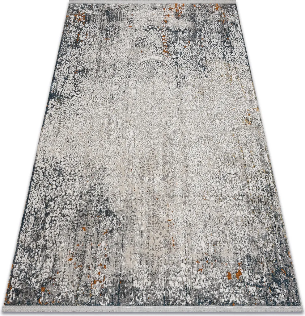 Tapis de salon vintage TULS ornement crème et ivoire chic 80x150 cm