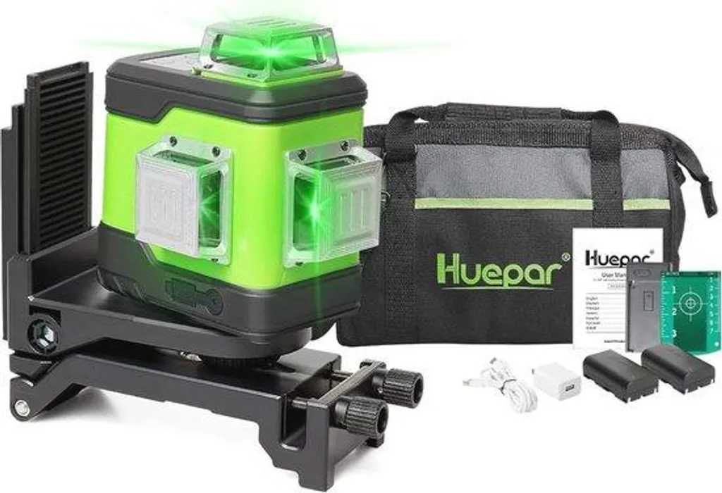 Niveau laser rotatif 360 degrés et 3 lignes pour alignement horizontal vertical