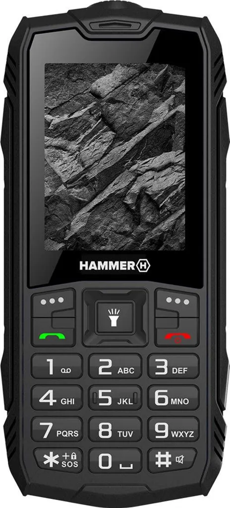 myPhone Hammer Rock Mobile Écran 2.4" Grande Autonomie et Lampe Noir