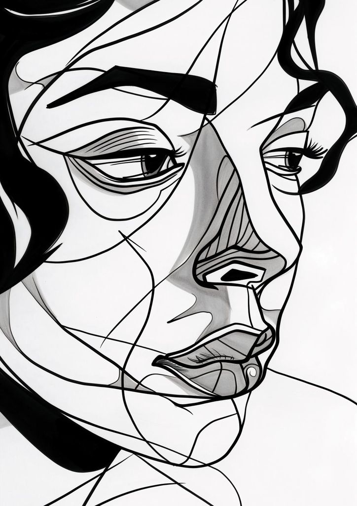 Plakat 21x29,7cm Frauenporträt