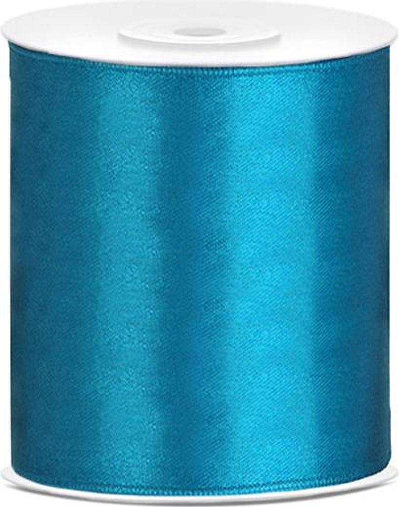 25m Satin Geschenkband türkis 10cm breit