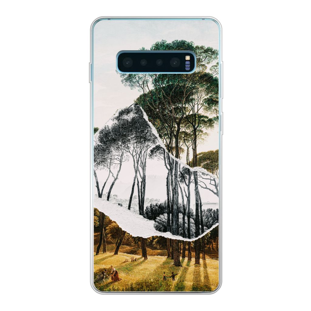 MuchoWow Handyhülle Schutzhülle Hülle für Samsung Galaxy S10 Lite Italienische Landschaft Schirmkiefern - Kunst - Hendrik Voogd - Malerei - S...