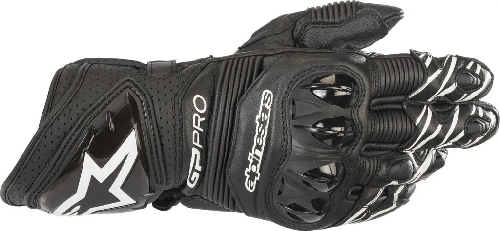 Gants GP Pro R3 Alpinestars Noirs 3XL - Cuir Premium et Sliders Carbone