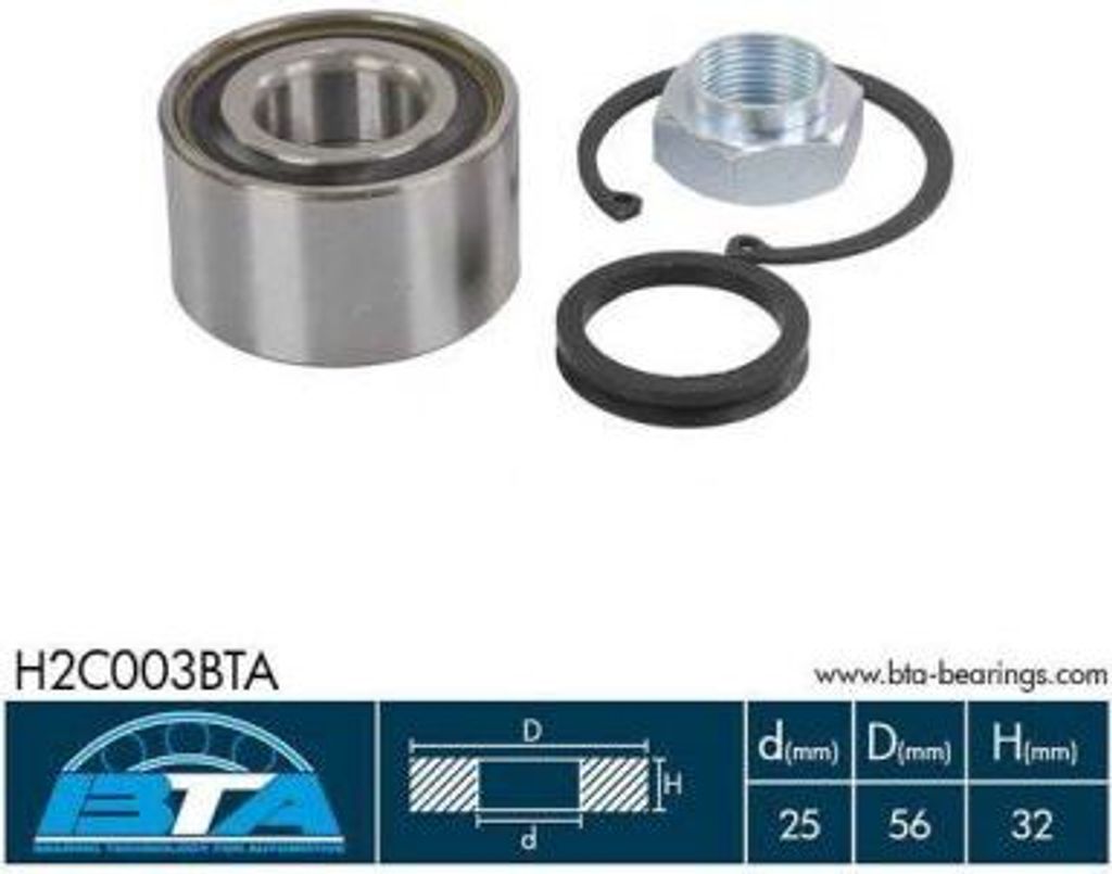 1x BTA HINTEN Radlagersatz für CITROËN SAXO S0 S1