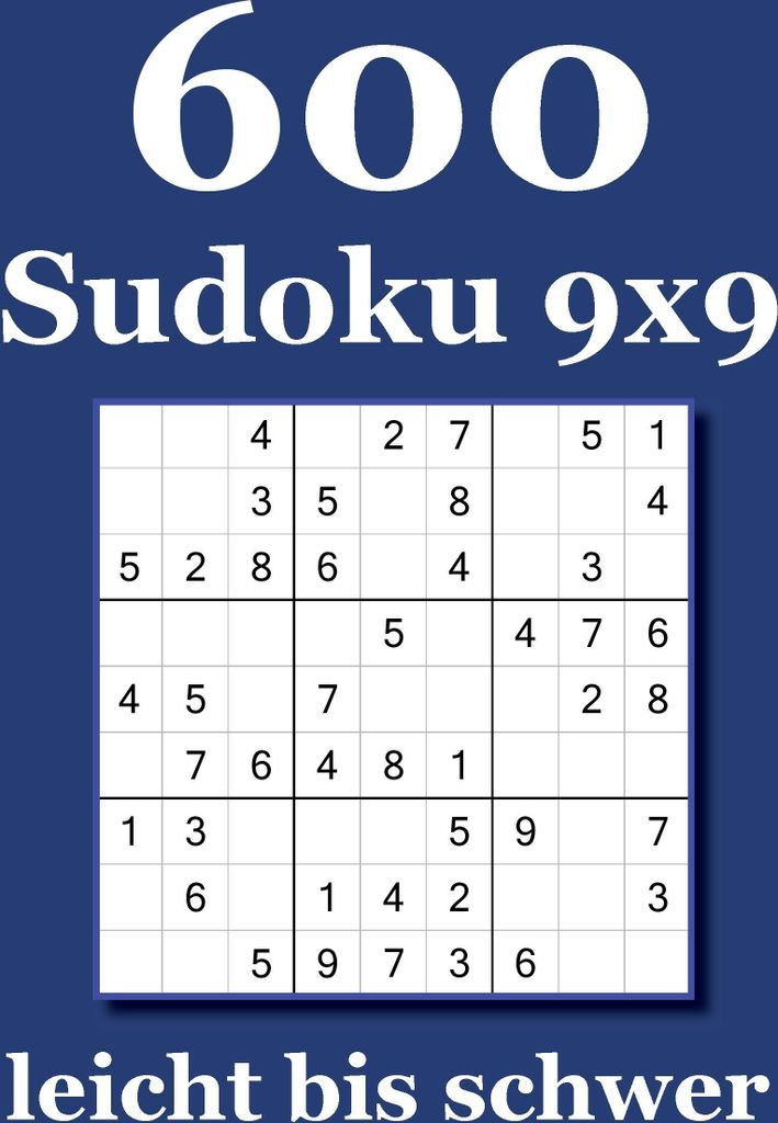 600 Sudoku 9x9 leicht bis schwer