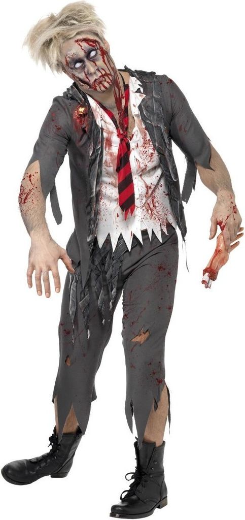 Smiffys - "High School Horror" Kostüm - Herren SM2026 (L) (Schwarz/Weiß)