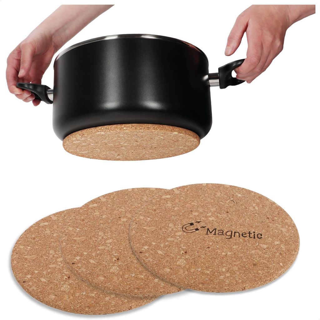 com-four® 3x Magnetischer Topf-Untersetzer - Produktbild 