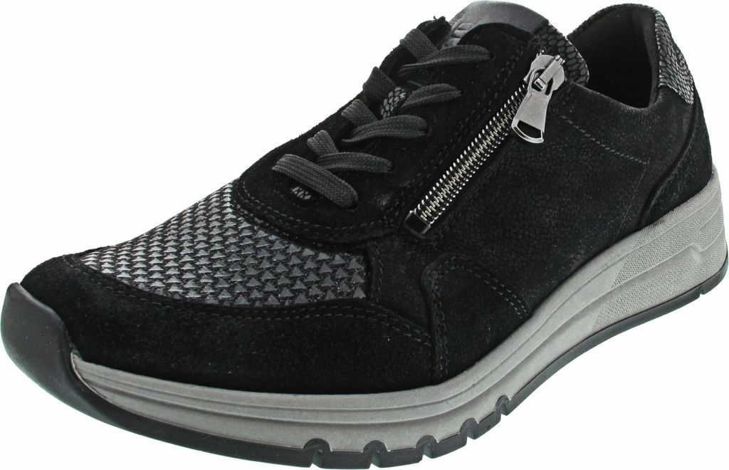 Waldläufer 957H2 500 001 Damen Sneaker April Schwarz, Schwarz, Gr. 4