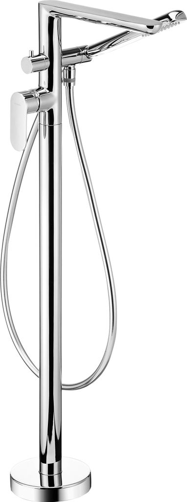 Freestanding bathtub mixer with shower set