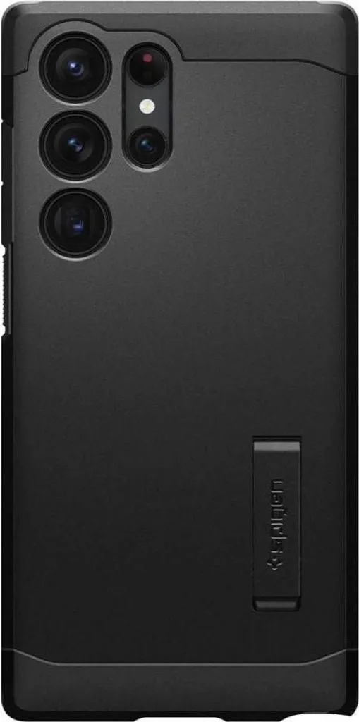 Spigen Coque Antichoc Samsung S23 Ultra avec Béquille Intégrée Noire