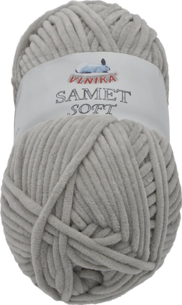 SAMET-Garn - 100g / 100 m - Grau